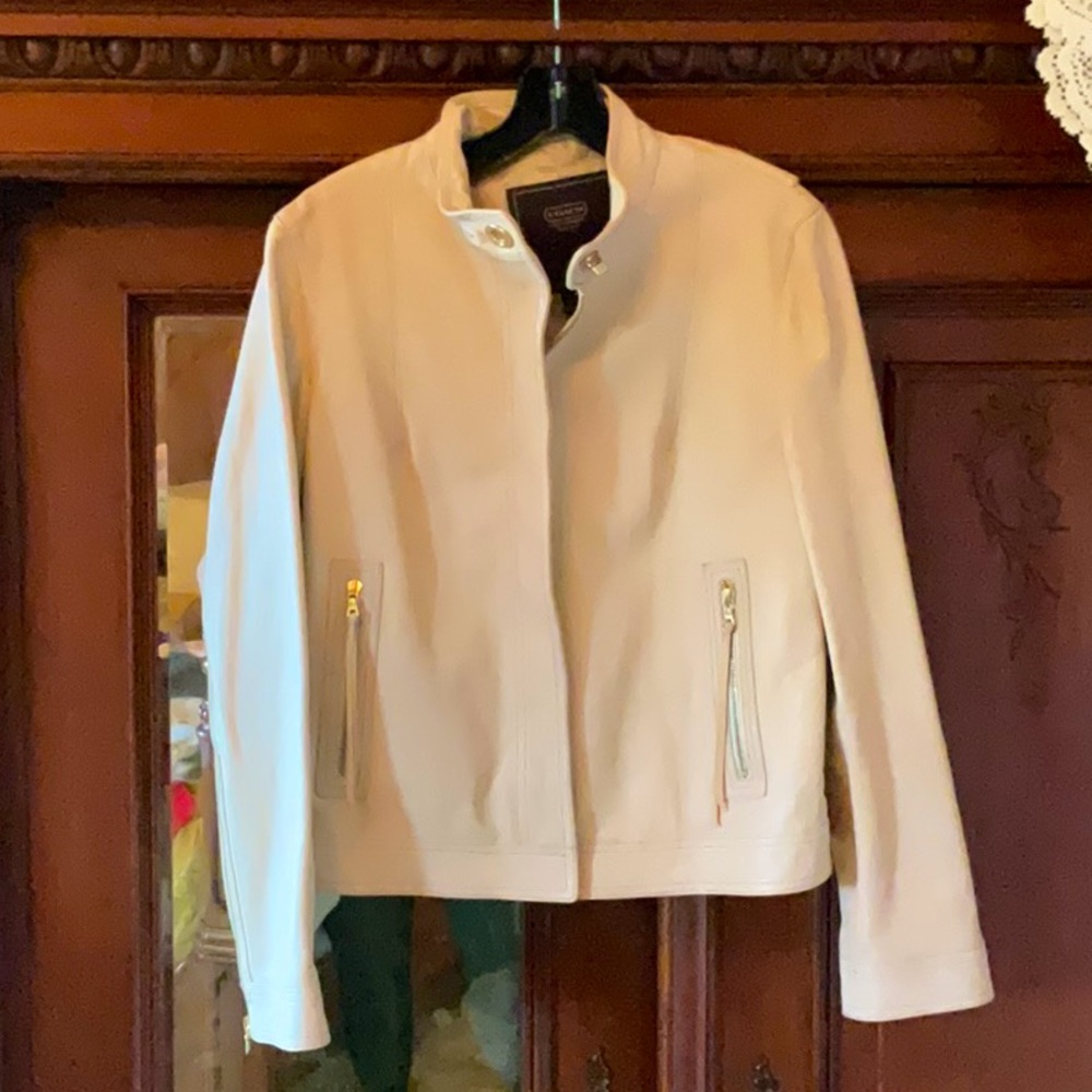 Coach leather bomber jacket